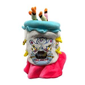 Noah's Ark Musical Happy Birthday Cake Plush Light-Up Candles hat 7X7" READ